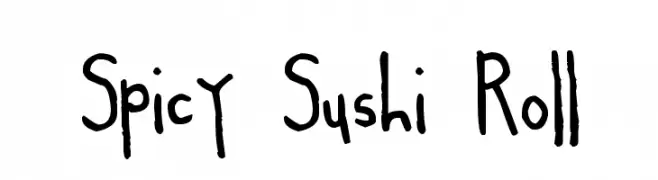 Spicy Sushi Roll  नि: शुल्क फ़ॉन्ट्स डाउनलोड