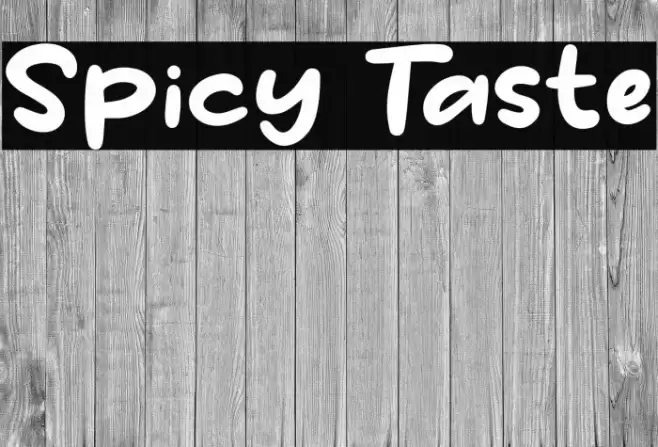 Spicy Taste Font examples