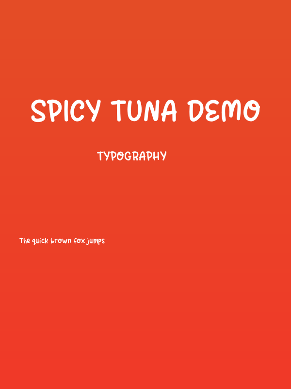 Spicy Tuna DEMO Poster