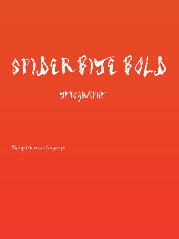 Spider Bite Bold Poster