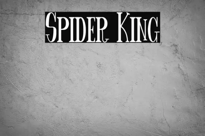 Spider King Font examples