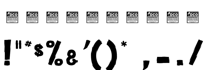 Spider Monkey_PersonalUseOnly Font OTHER CHARS