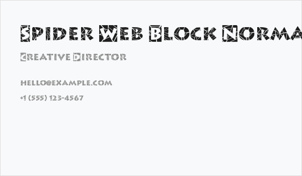 Spider Web Block Normal Business Card
