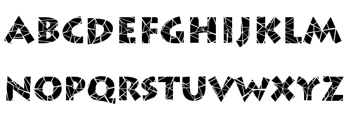 Spider Web Block Normal Schriftart Kleinbuchstaben