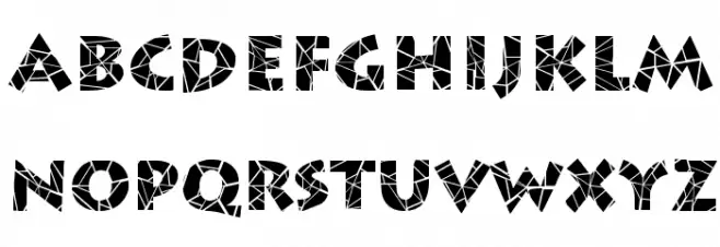 Spider Web Block Normal Font LOWERCASE