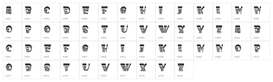 Spider Web Regular Character Map