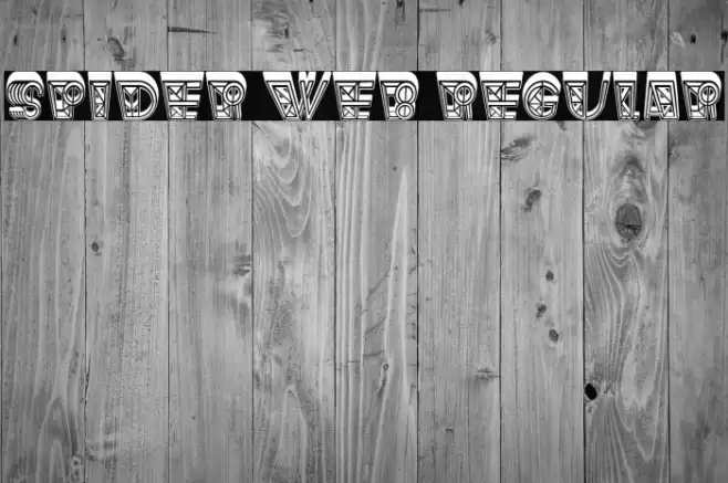 Spider Web Regular Font examples