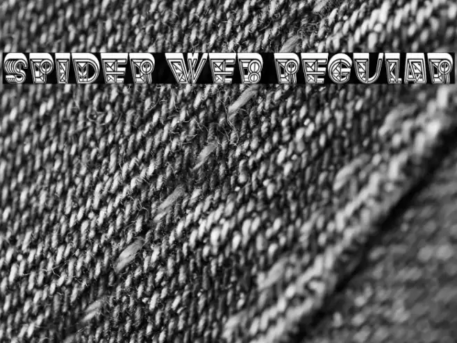 Spider Web Regular Font examples