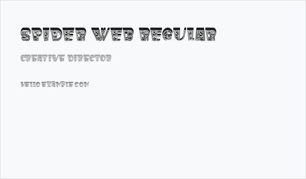 Spider Web Regular Business Card