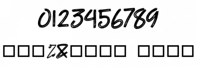 SpiderBrush Font OTHER CHARS