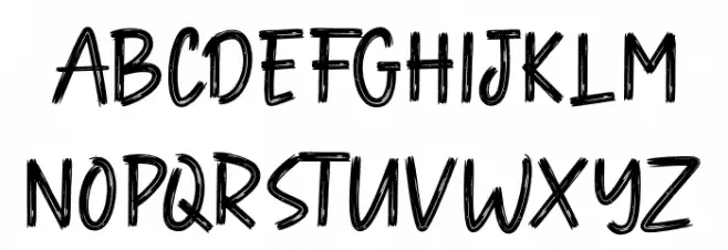 SpiderBrush Schriftart Groß
