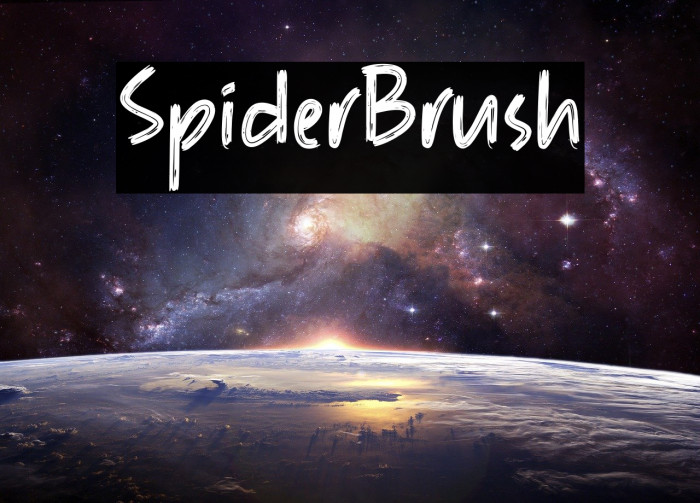 SpiderBrush Font examples