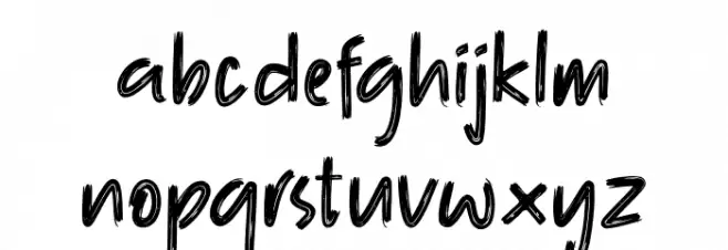 SpiderBrush Font Litere mici