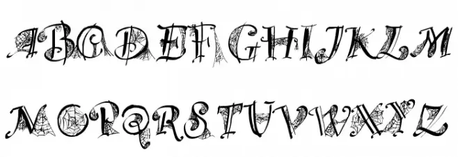 SpiderWritten フォント 大文字