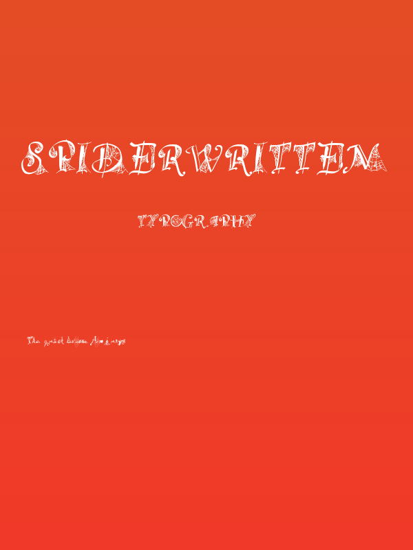 SpiderWritten Poster