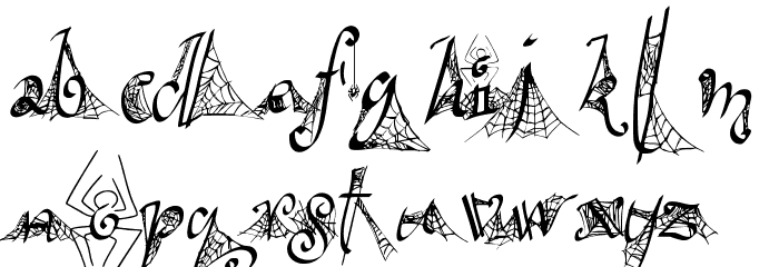 SpiderWritten Font LOWERCASE