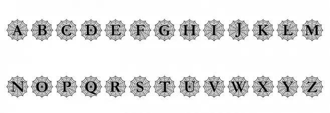 Spider_Web_Mono Schriftart Kleinbuchstaben