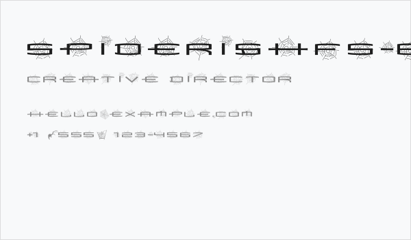SpiderishFS-Bold Business Card