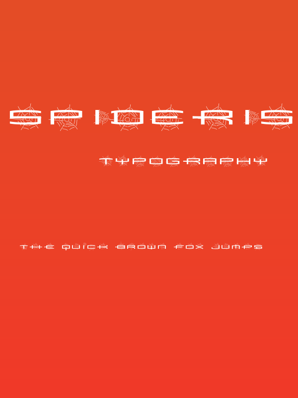 SpiderishFS-Bold Poster