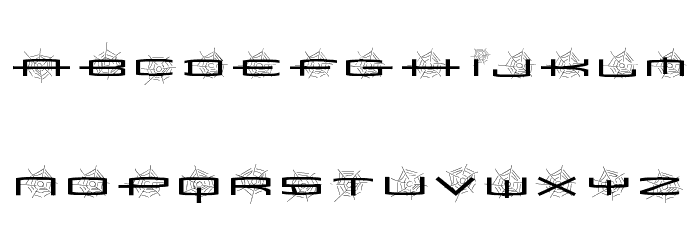 SpiderishFS-Bold Schriftart Kleinbuchstaben
