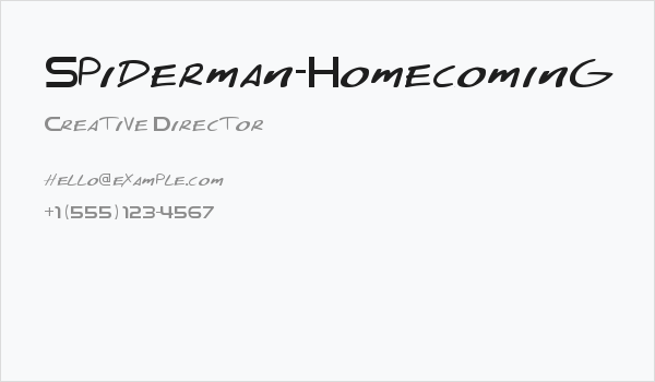 Spiderman-Homecoming Business Card