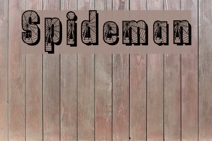 Spiderman Schriftart examples