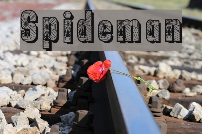 Spiderman Schriftart examples