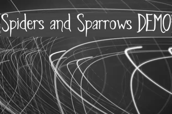 Spiders and Sparrows DEMO Font examples