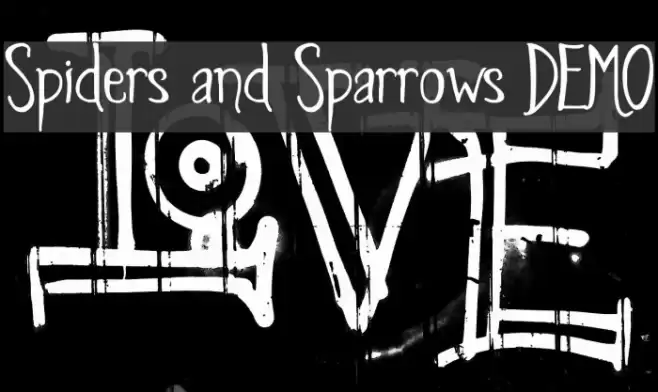 Spiders and Sparrows DEMO Font examples