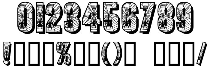 Spiders Schriftart Anderer Schreiben