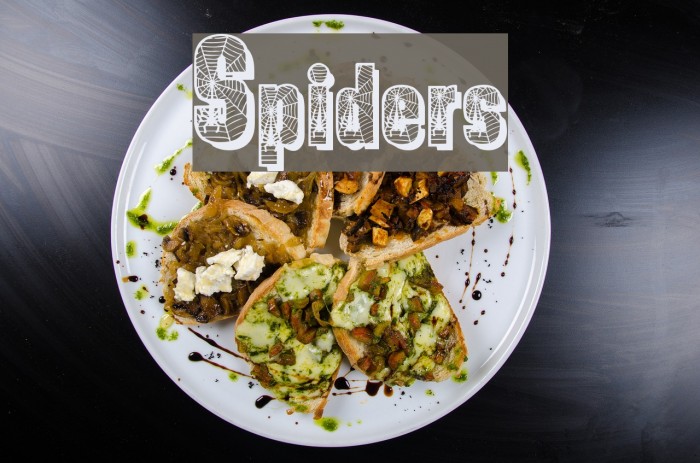 Spiders Schriftart examples
