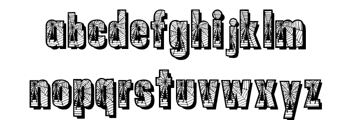 Spiders Schriftart Kleinbuchstaben