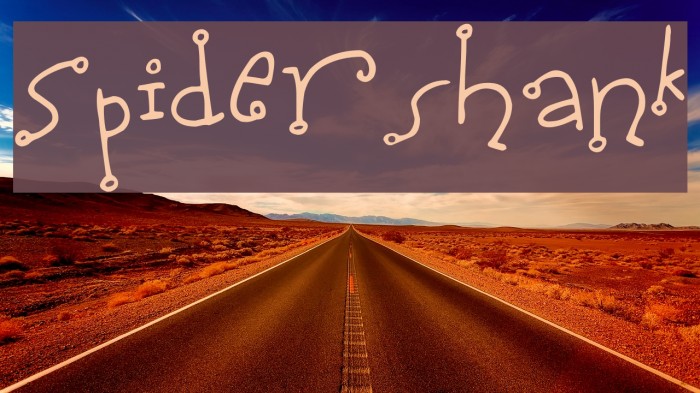 Spidershank Font examples