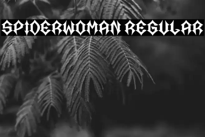 Spiderwoman Regular Font examples