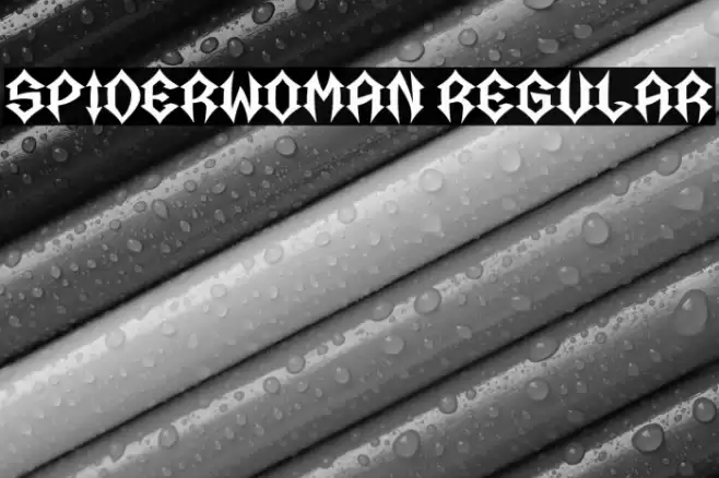 Spiderwoman Regular Font examples