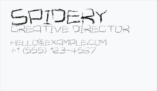 Spidery Business Card