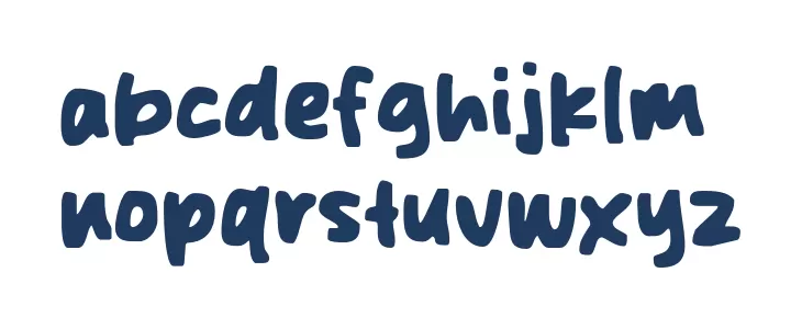 Spidol Clash Font Litere mici