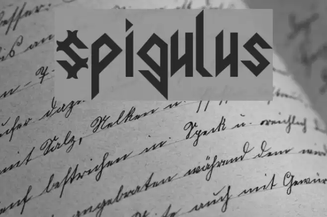 Spigulus Font examples