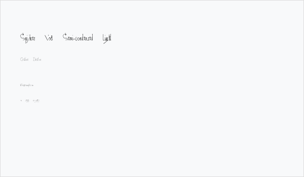 Spijker '08 Semi-condensed Light Business Card