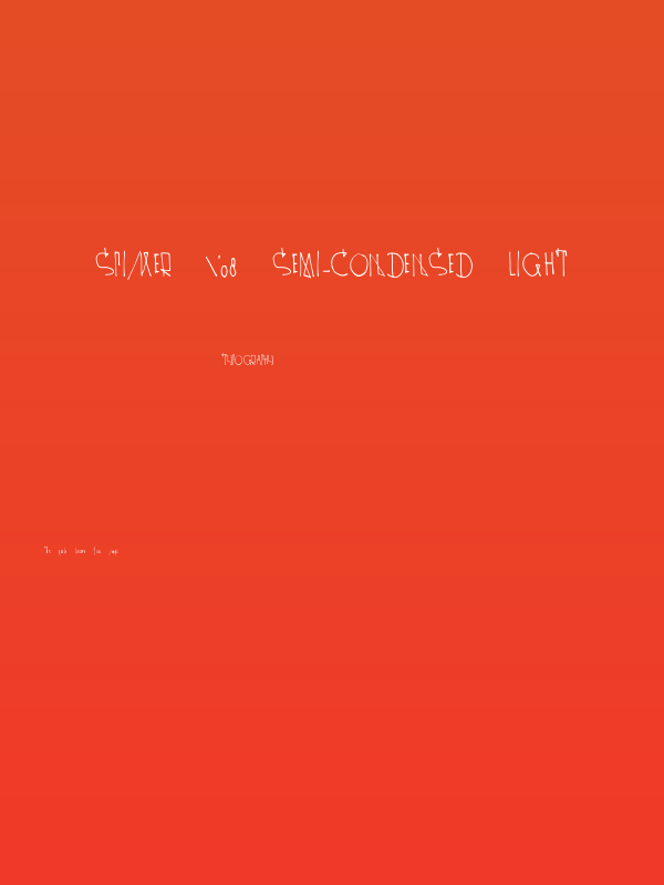 Spijker '08 Semi-condensed Light Poster