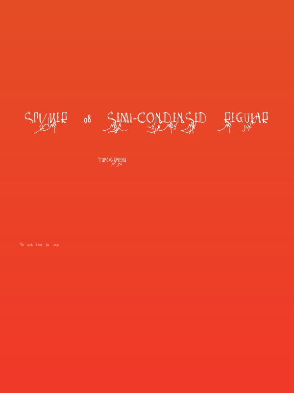Spijker 08 Semi-condensed Regular Poster