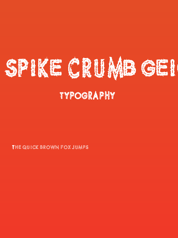 Spike Crumb Geiger Poster