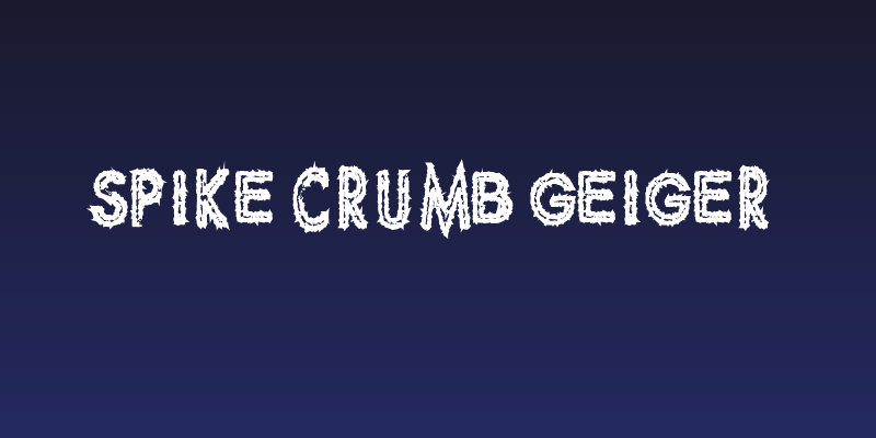 Spike Crumb Geiger Social Header