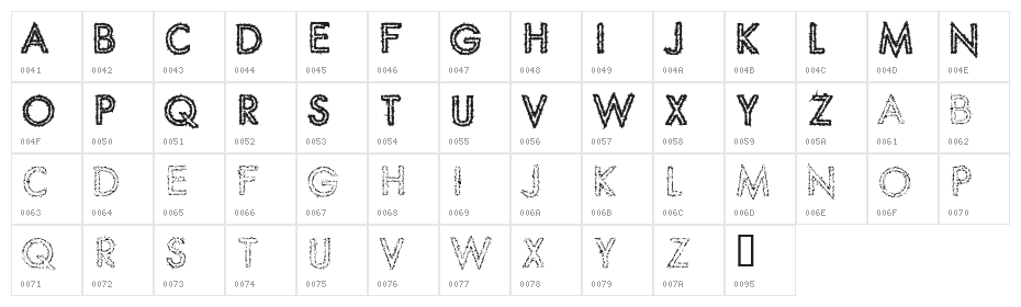 Spike Crumb Swizzle Character Map