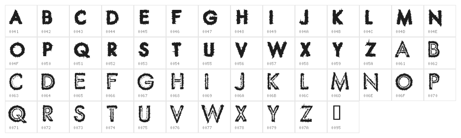 Spike Crumb Swollen Character Map