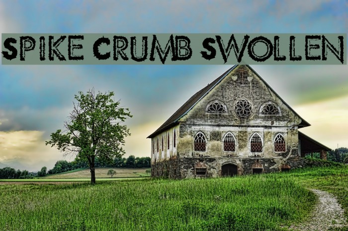 Spike Crumb Swollen Шрифта examples