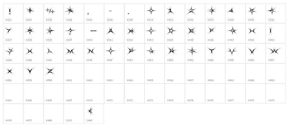 Spike Regular Character Map