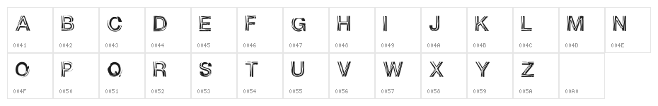 Spikebold_demo Regular Character Map