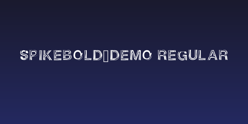 Spikebold_demo Regular Social Header