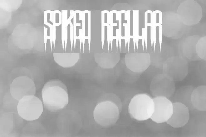 Spiked Regular Font examples